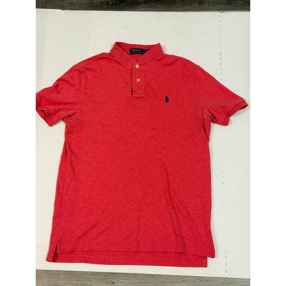 Polo Ralph Lauren Polo Shirt Mens Small Red Coral Pony Logo Classic Fit